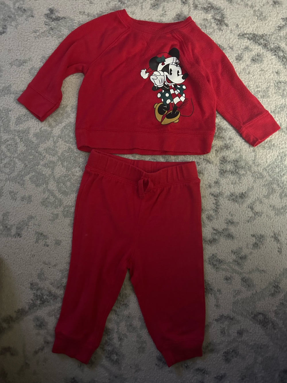 Disney Red Minnie Mouse Sweatshirt & Joggers Set